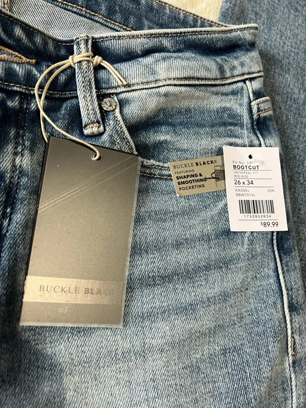 Buckle Black Light Wash High-Rise Jean - Picture 6 of 6